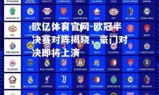 欧亿体育官网-欧冠半决赛对阵揭晓，豪门对决即将上演