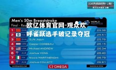 欧亿体育官网-观众欢呼雀跃选手破记录夺冠