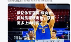 欧亿体育官网-双向合同球员表现出色，获得更多上场时间