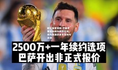 欧亿体育官网-巴塞罗那宣布续约梅西合同，将为其提供更多支持与资源