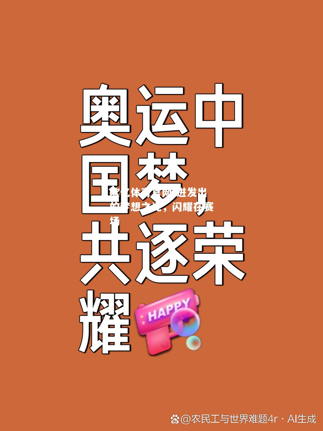迸发出的梦想之光，闪耀在赛场